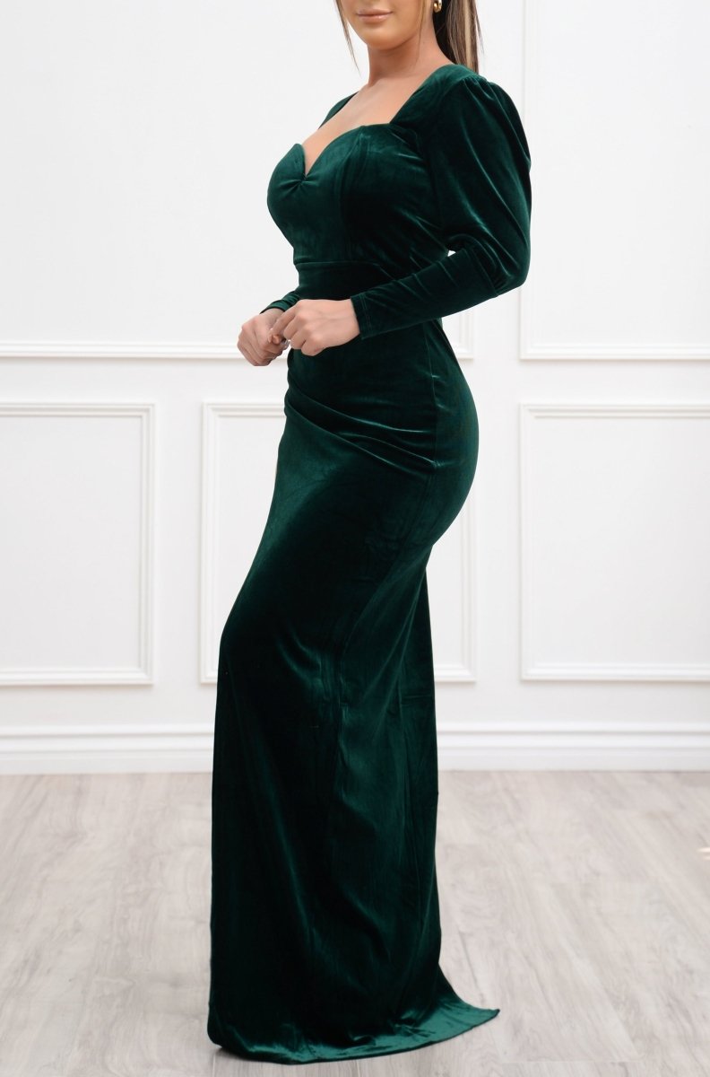 Zoe Velvet Dress Hunter Green Zoe Velvet Dress Hunter Green